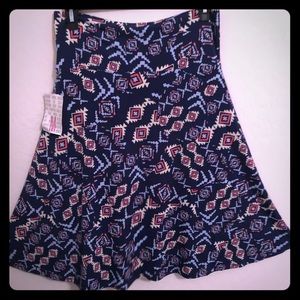Aztec print Knee length A-line skirt